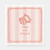 Mariage de plage tropicale rosée de coquillage