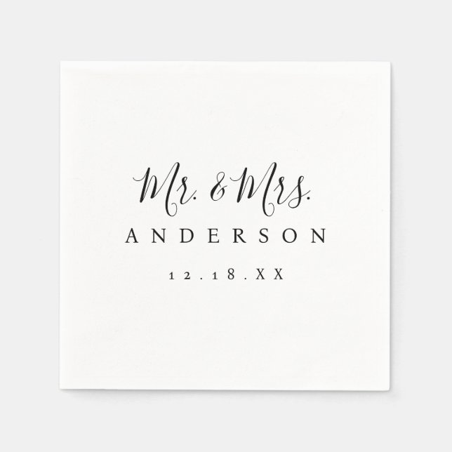 Serviette En Papier mariage de printemps (Devant)