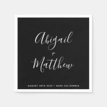 Mariage de script moderne minimaliste noir et blan