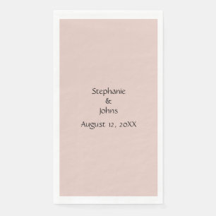 Serviette En Papier Mariage de sel rose personnalisé Nom de couple Mon