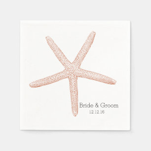 Serviette En Papier Mariage de Starfish Beach