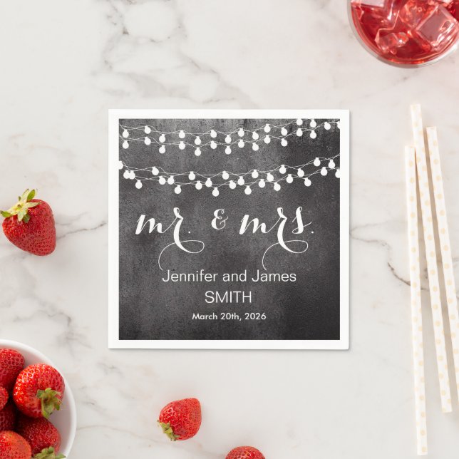Serviette En Papier Mariage de tableau noir Confetti Parties scintilla (En situation)