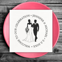 mariage de typographie élégant couple noir blanc