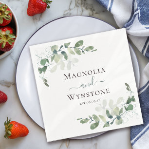 Serviette En Papier Mariage de verdure Eucalyptus