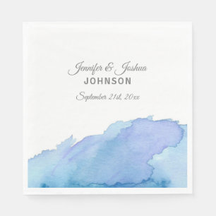 Serviette En Papier Mariage d'eau bleu Turquoise Turquoise