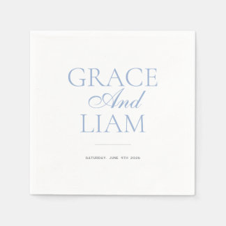 Serviette En Papier Mariage d'élégance frontalière moderne Napkin