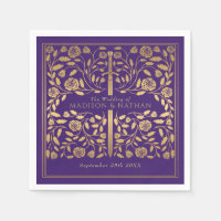 Mariage d'épée d'or violet Royal Medieval