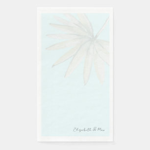 Serviette En Papier Mariage des noms de couples tropicaux bleu glace