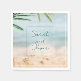 Serviette En Papier Mariage d'été classique