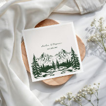 Mariage d'été en montagne dessiné à la main