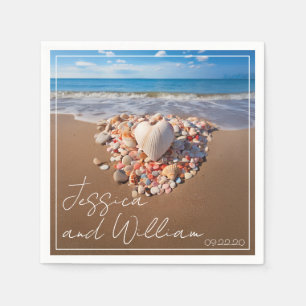 Serviette En Papier Mariage d'été romantique