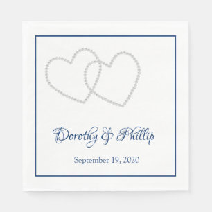 Serviette En Papier Mariage deux coeurs papier serviettes