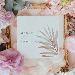 Serviette En Papier Mariage d'herbe de Pampas de Bohême