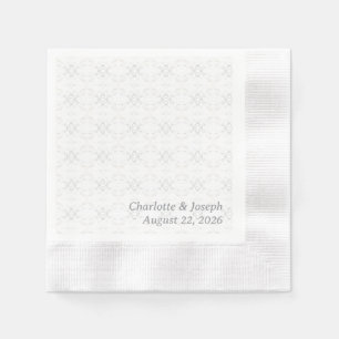 Serviette En Papier Mariage/douche vintage en dentelle blanche