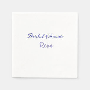 Serviette En Papier Mariage douche violet ajouter nom date élégantstyl
