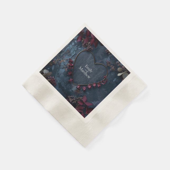 Serviette En Papier Mariage du jardin de minuit enchanté (Coin)