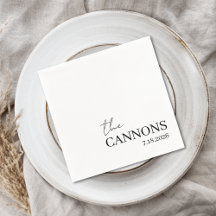 Mariage écriture moderne personnalisé nom date