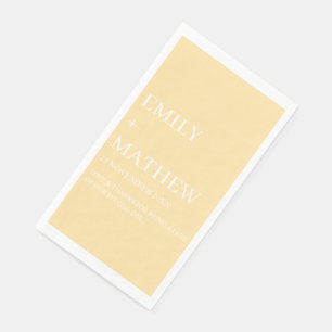 SERVIETTE EN PAPIER MARIAGE ÉLÉGANT CLASSIQUE MODERNE PERSONNALISÉ STY