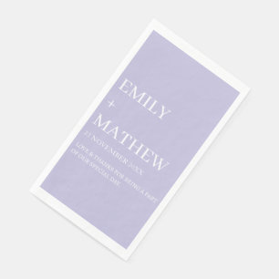 SERVIETTE EN PAPIER MARIAGE ÉLÉGANT CLASSIQUE MODERNE PERSONNALISÉ STY