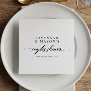 Serviette En Papier Mariage Élégant Classique pour Couples Cérémonie d