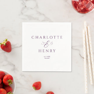 Serviette En Papier Mariage Élégant et Chic