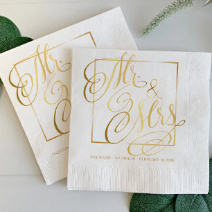Serviette En Papier Mariage Élégant Formel Traditionnel 