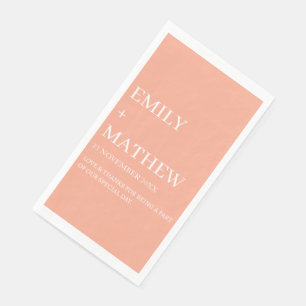 SERVIETTE EN PAPIER MARIAGE ÉLÉGANT MODERNE PERSONNALISÉ CLASSIQUE STY