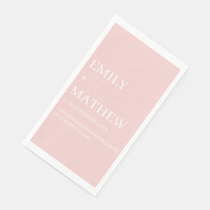 SERVIETTE EN PAPIER MARIAGE ÉLÉGANT MODERNE PERSONNALISÉ CLASSIQUE STY