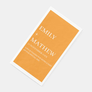 SERVIETTE EN PAPIER MARIAGE ÉLÉGANT MODERNE PERSONNALISÉ CLASSIQUE STY