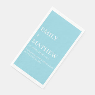 SERVIETTE EN PAPIER MARIAGE ÉLÉGANT MODERNE PERSONNALISÉ CLASSIQUE STY