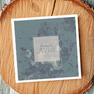 Serviette En Papier Mariage Élégant Vintage Rustique Floral Salle de B
