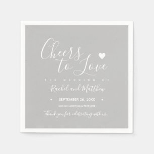Serviette En Papier Mariage "encourage à aimer" Écrit avec élégance Gr