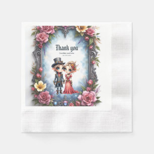 Serviette En Papier Mariage Fantastique d'Elfe Steampunk Fantaisiste