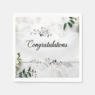 Serviette En Papier Mariage Félicitations Papier Napkin