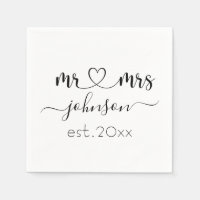 Mariage Fiançailles Coeur M. Mme Nom personnalisé