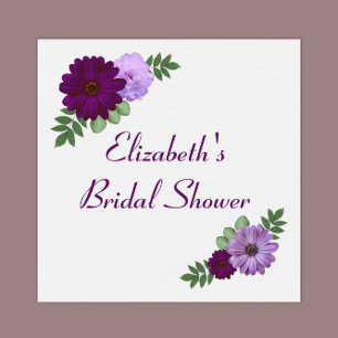 Serviette En Papier Mariage Fleur de Pivoine Pourpre