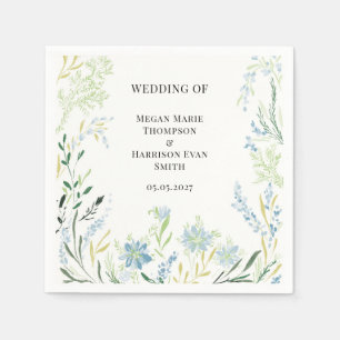 Serviette En Papier Mariage Fleur Delicate Anglais Meadow