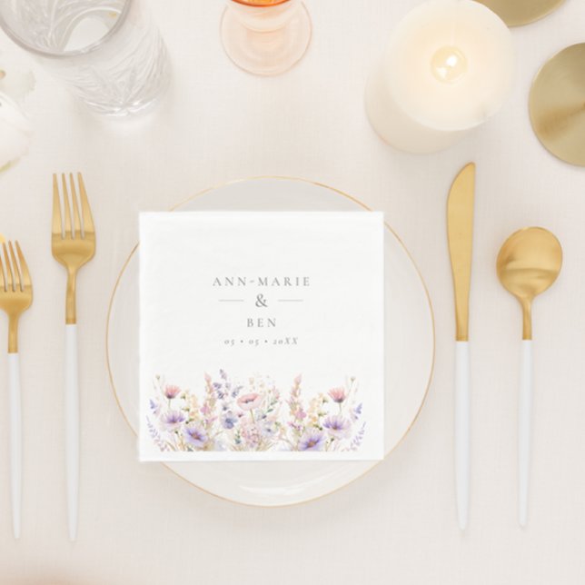 Serviette En Papier Mariage Fleur sauvage Spring Lilac (Créateur téléchargé)