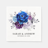 Mariage Fleurs de Lilas Violet Bleu Royal