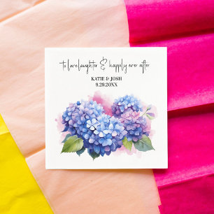Serviette En Papier Mariage Floral Aquarelle Hydrangea Violet 