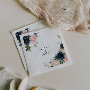 Serviette En Papier Mariage floral automne exquis Napkin
