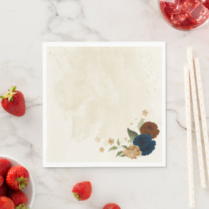 Serviette En Papier mariage floral de terre cuite