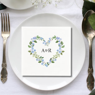 Serviette En Papier Mariage Floral Moderne Rustique Personnalisé avec
