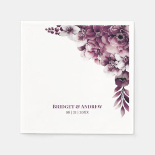Serviette En Papier Mariage Floral Rose Pâle