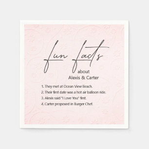 Serviette En Papier Mariage Fun Facts Sur Les Fleurs Embossées Rose