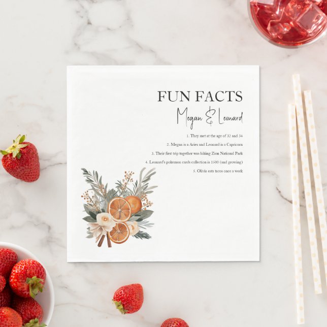 Serviette En Papier Mariage Fun faits hiver automne verdure (En situation)