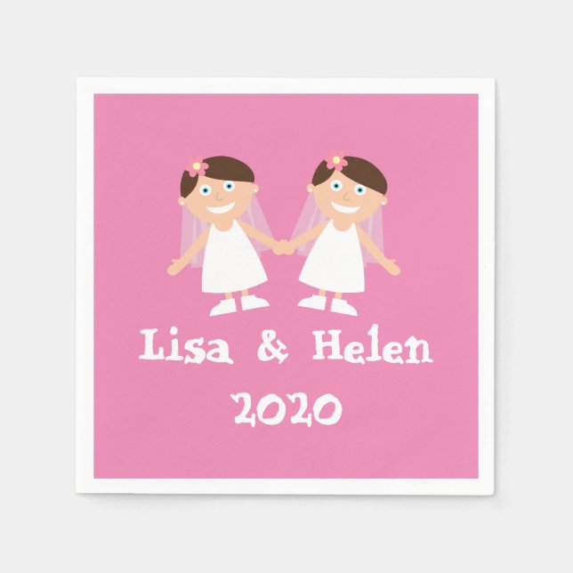 Serviette En Papier Mariage gay (Devant)