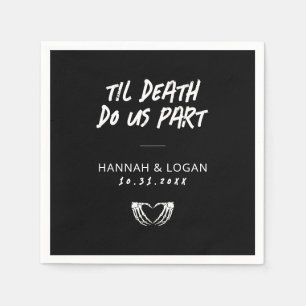 Serviette En Papier Mariage gothique serviettes, Mariage d'Halloween s