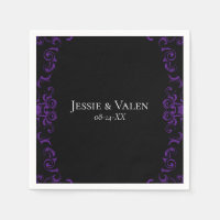 Mariage gothique violet et noir
