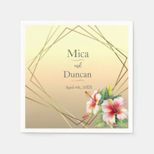 Serviette En Papier Mariage Hibiscus moderne